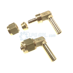 8mm Faro Poly Pipe Metal Ends Fittings Angled