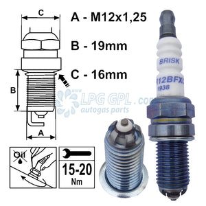 br12bfxc, brisk evo, brisk plugs, racing spark plugs, brisk spark plugs