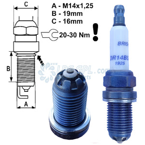 dr14bsxc, brisk evo, brisk plugs, racing spark plugs, brisk spark plugs