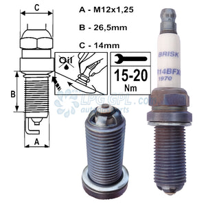 mr14bfxc, brisk evo plugs, evo spark plugs, race plugs, racing spark plug, brisk spark plugs