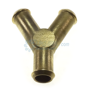14 mm metal Y fitting, brass water hose Y fitting, 14mm Y joint, brass adapter, brass coolant hose Y