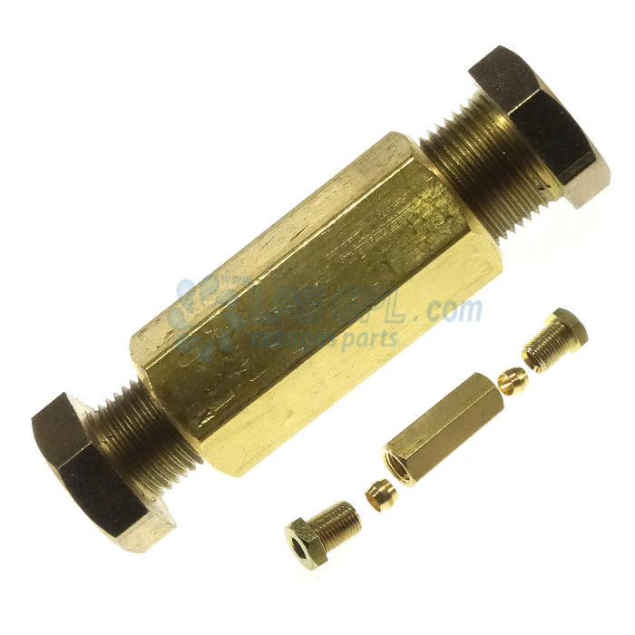 6 x 8mm Compression Brass High Pressure Gas Connection