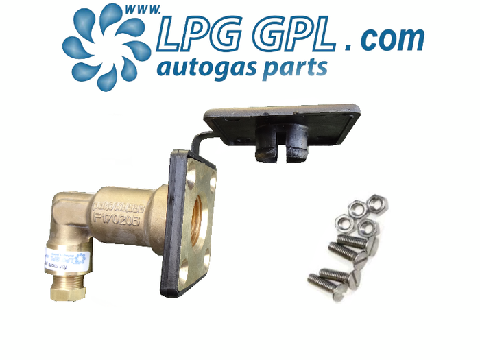 Autogas Filling Point 8mm Angled Stealthy Detachable Olive Fitting