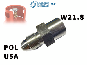 POL USA, Gas adapter, for Propane cylinders, left hand thread, Calor gas, gas bottles, refill, filler