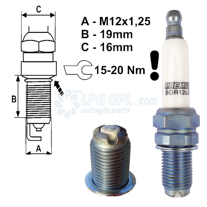 BOR12LGS  Brisk Spark Plugs For Racing High Performance Tuning