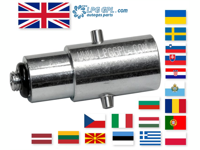 M10 Dish to UK Bayonet Autogas LPG Filling Adapter