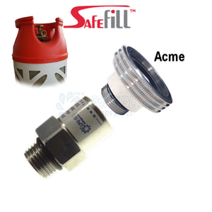 Safefill Gas Bottle Refill Adapter With Acme Fitting