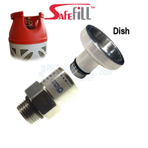 safe fill bottle adapter, safefill adapter, gas adapter, travel adapter, dish, france, italy, poland