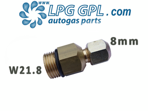 w21.8 to 8mm adaptor, converter, lpg, autogas, refill cylinders, propane, autogas